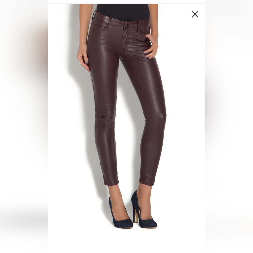 NEW Just Fab Maroon Faux Leather Pants